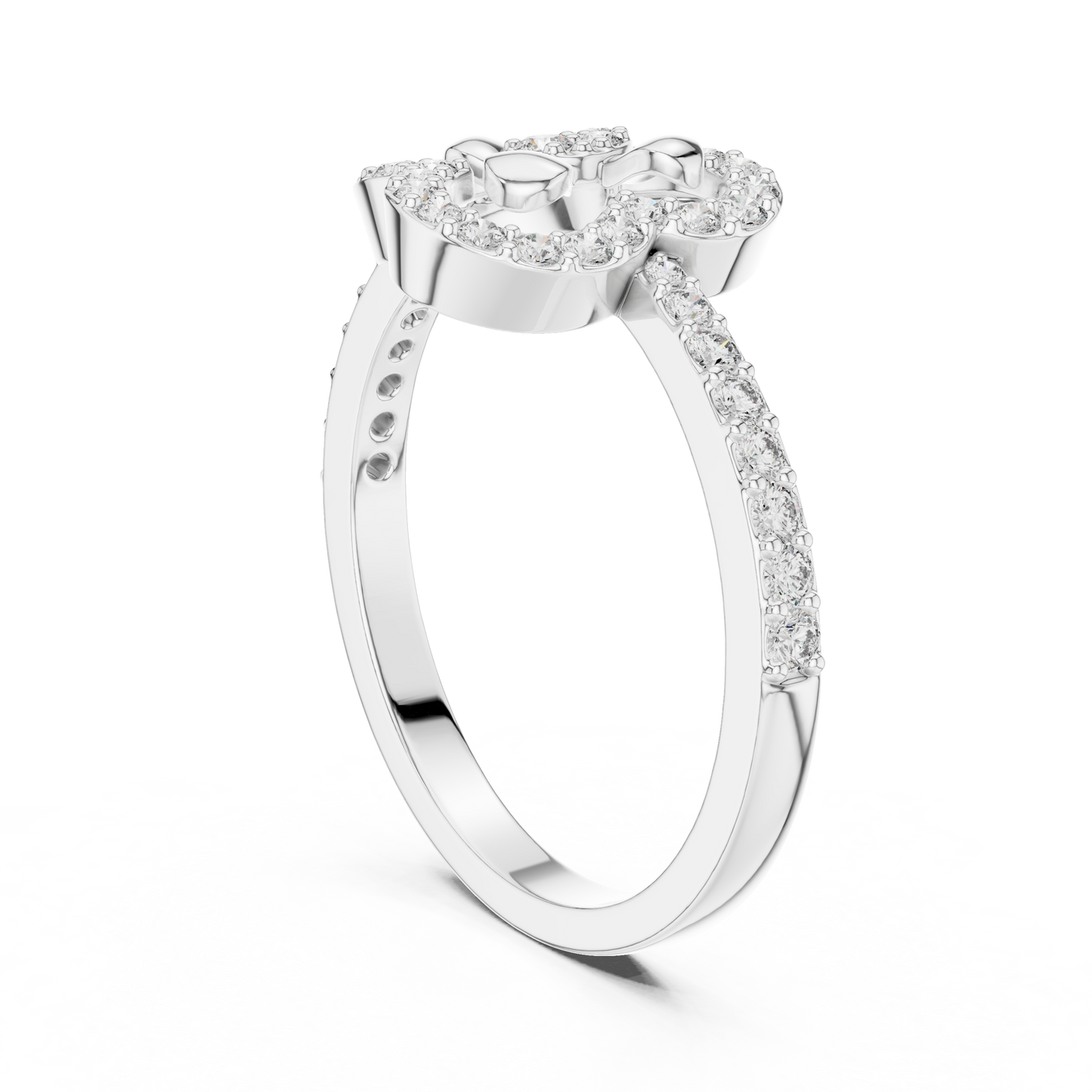 Round Halo Lab Grown Diamond Ring