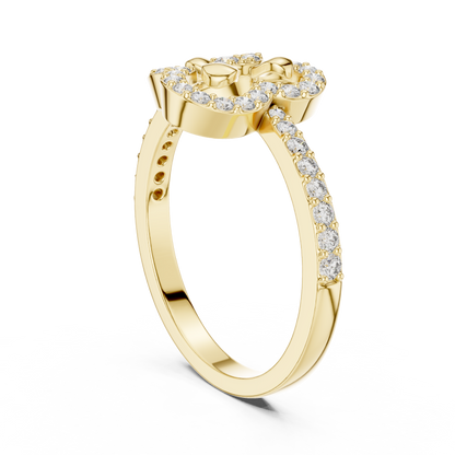 Round Halo Lab Grown Diamond Ring