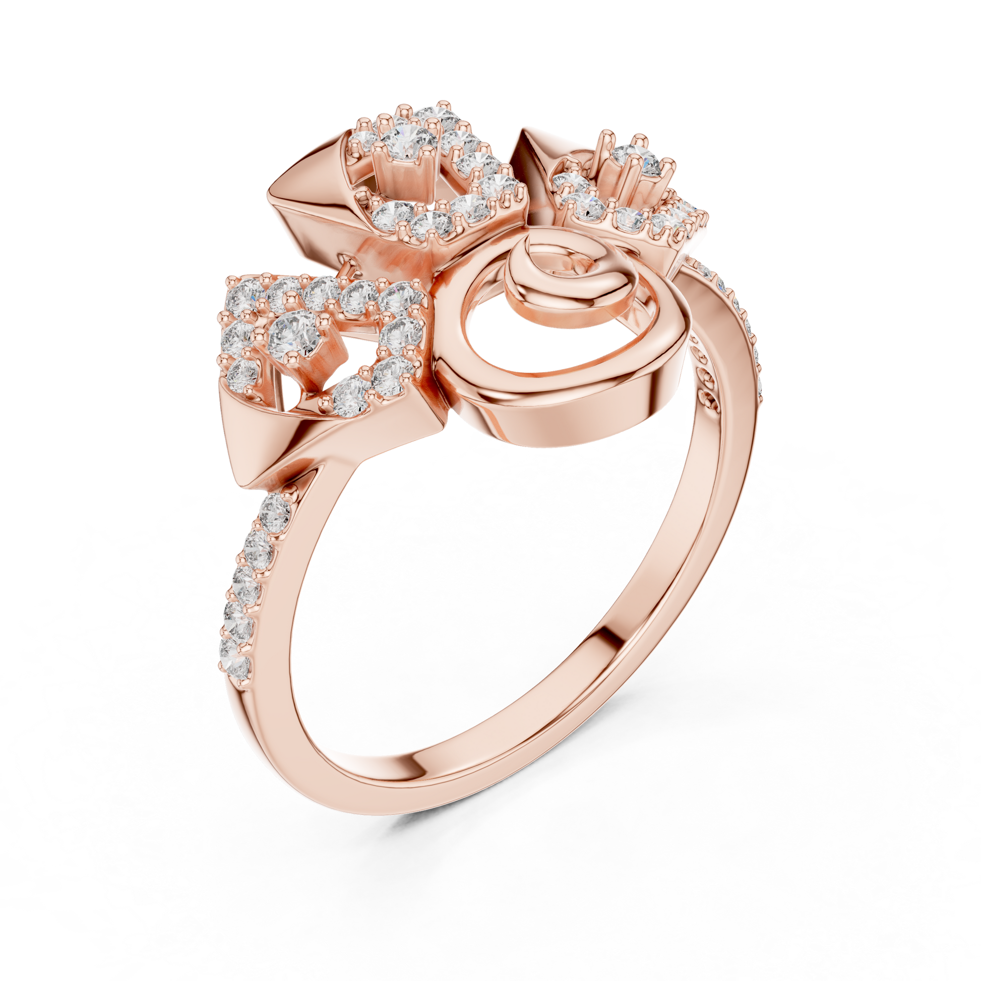 Mixed Shape Lab Grown Diamond Halo Ring