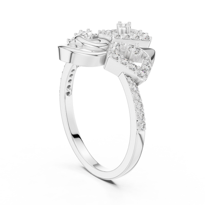 Mixed Shape Lab Grown Diamond Halo Ring