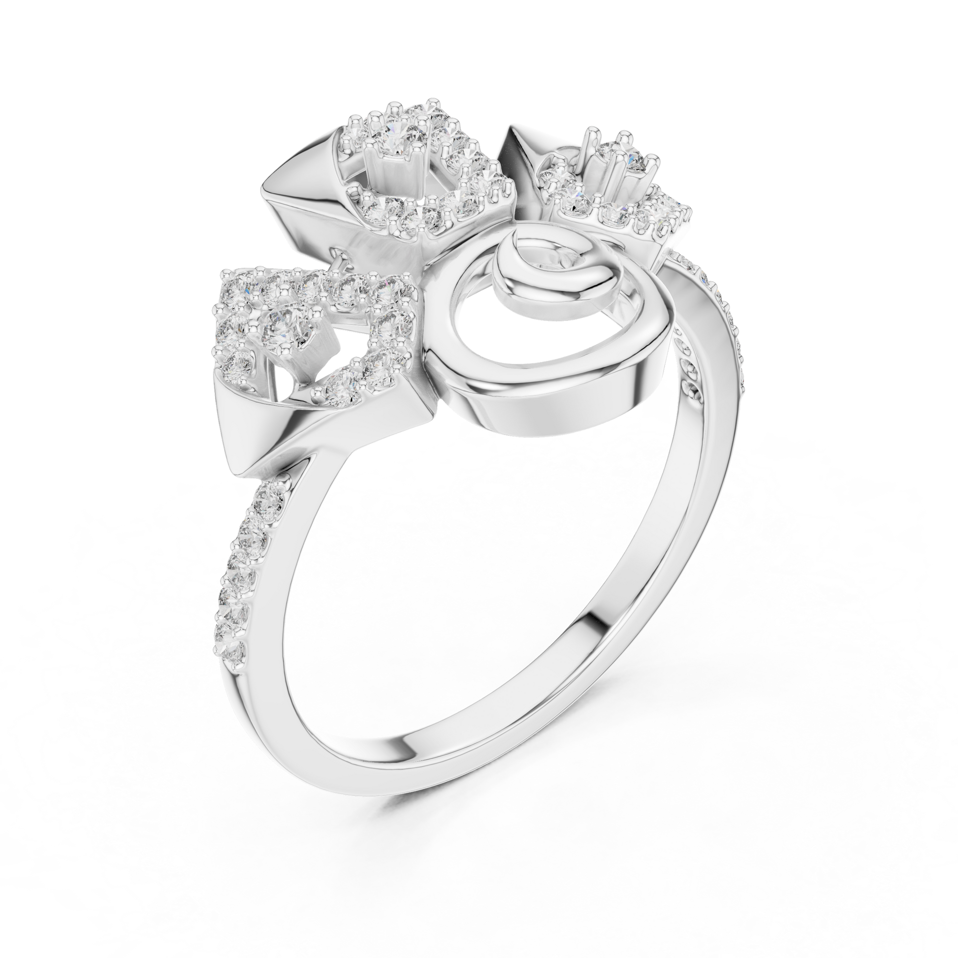 Mixed Shape Lab Grown Diamond Halo Ring