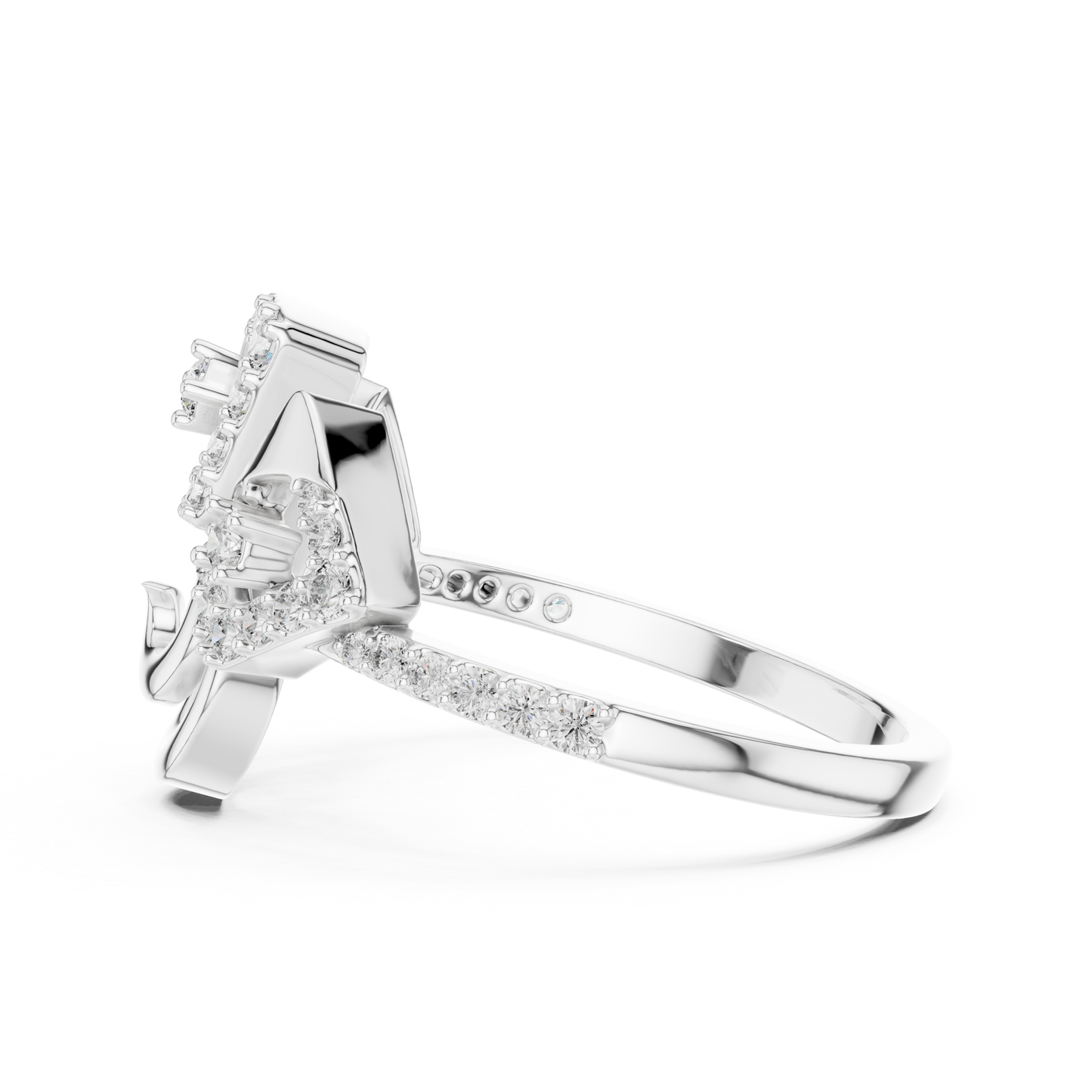 Mixed Shape Lab Grown Diamond Halo Ring