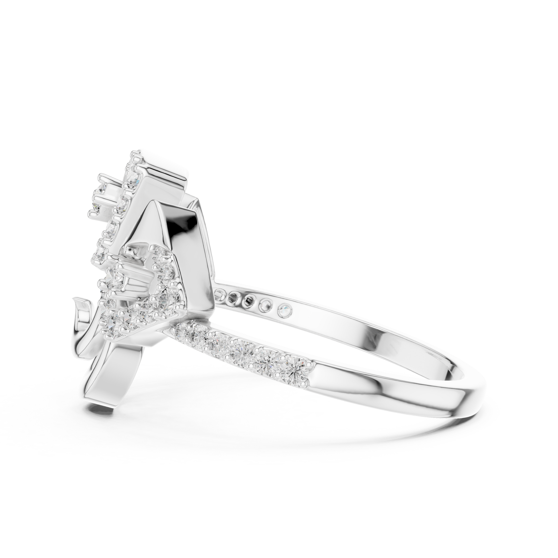 Mixed Shape Lab Grown Diamond Halo Ring