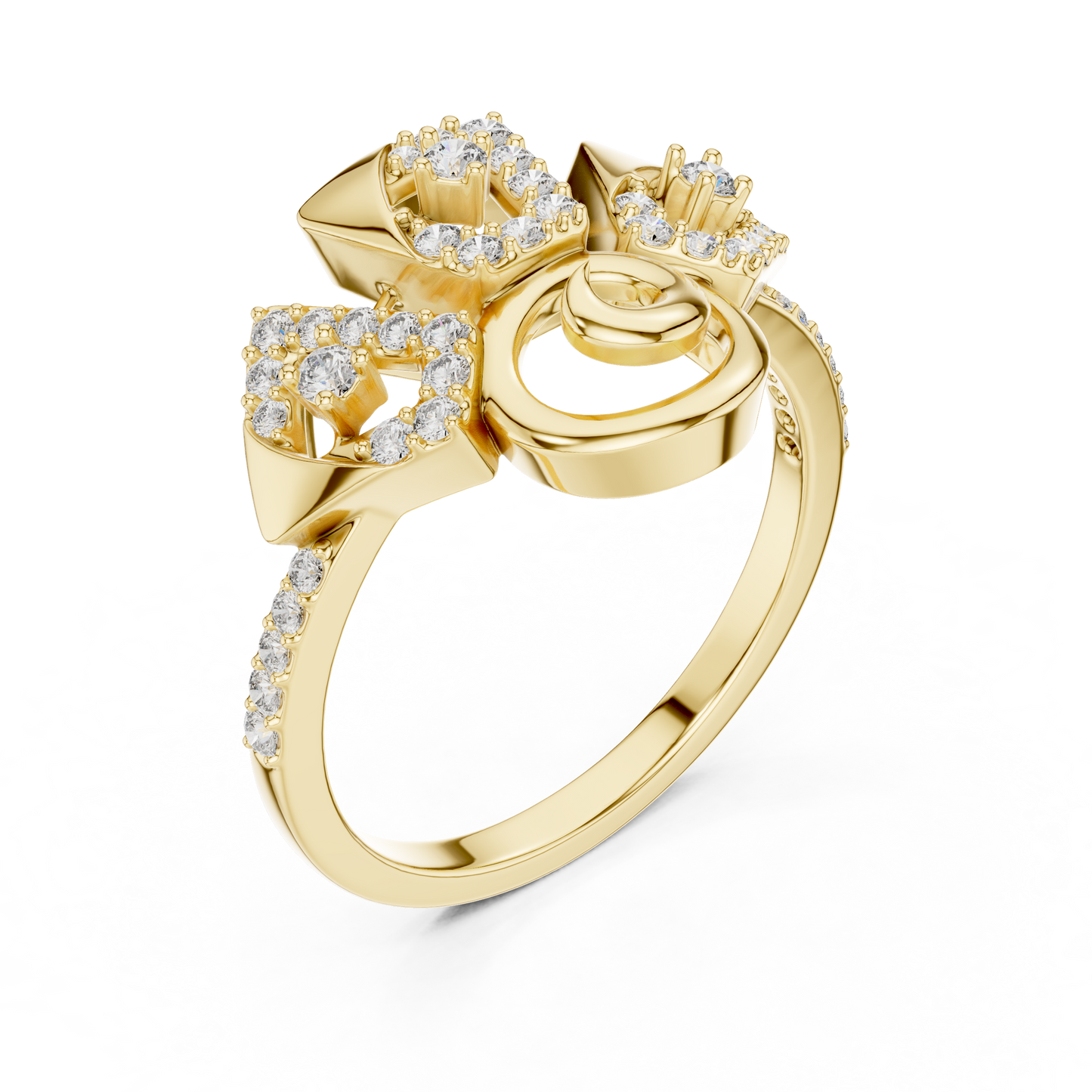 Mixed Shape Lab Grown Diamond Halo Ring