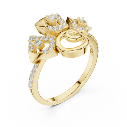 Mixed Shape Lab Grown Diamond Halo Ring