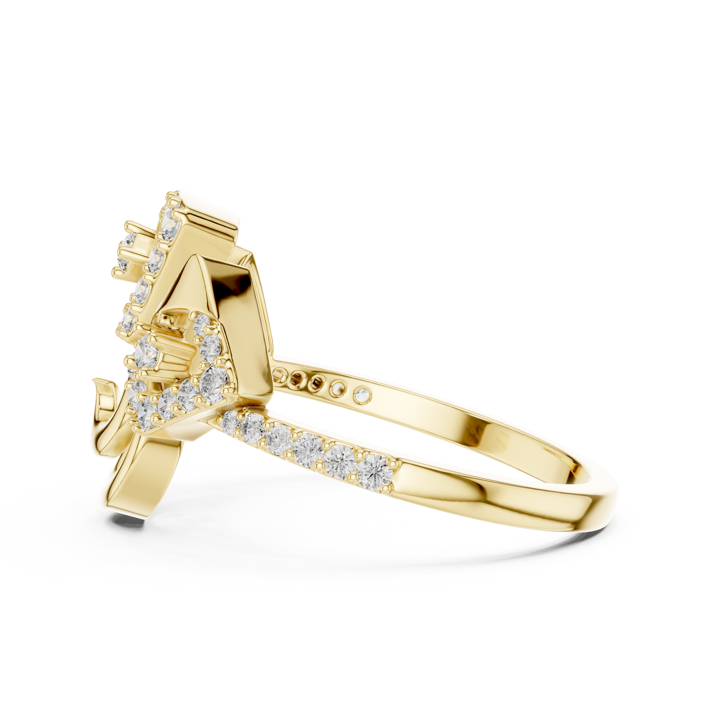 Mixed Shape Lab Grown Diamond Halo Ring