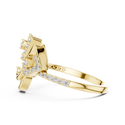 Mixed Shape Lab Grown Diamond Halo Ring