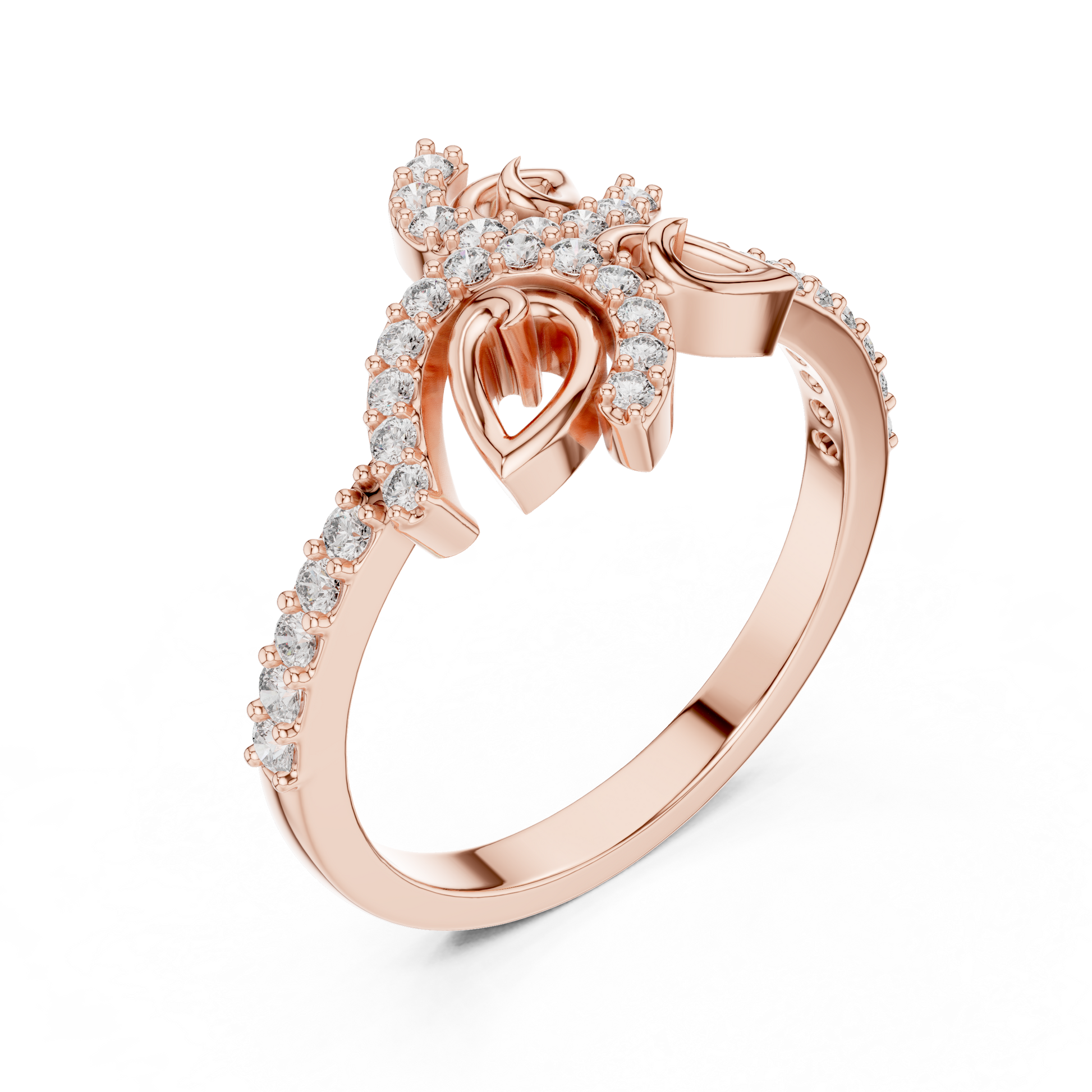 Mixed Shape Lab Grown Diamond Halo Ring