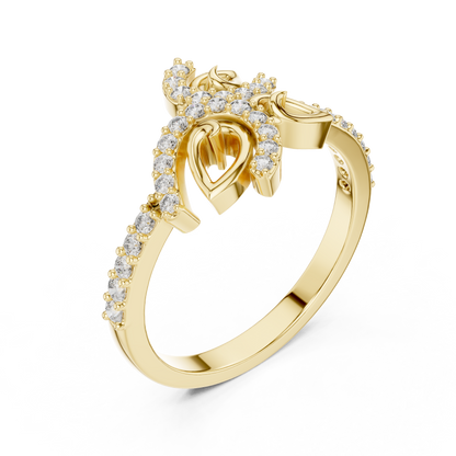 Mixed Shape Lab Grown Diamond Halo Ring