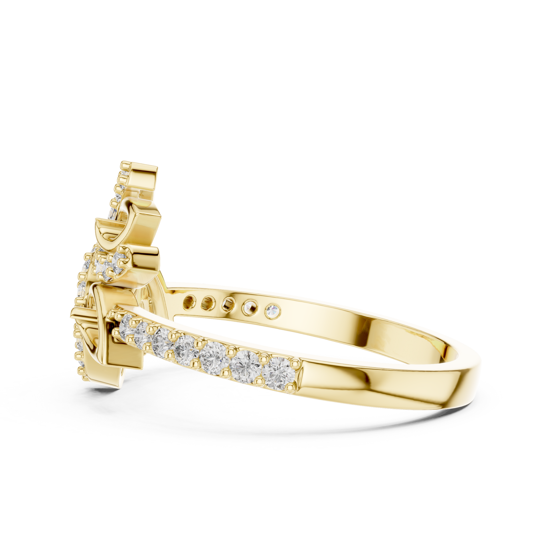 Mixed Shape Lab Grown Diamond Halo Ring