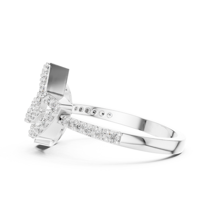 Round Halo Lab Grown Diamond Ring