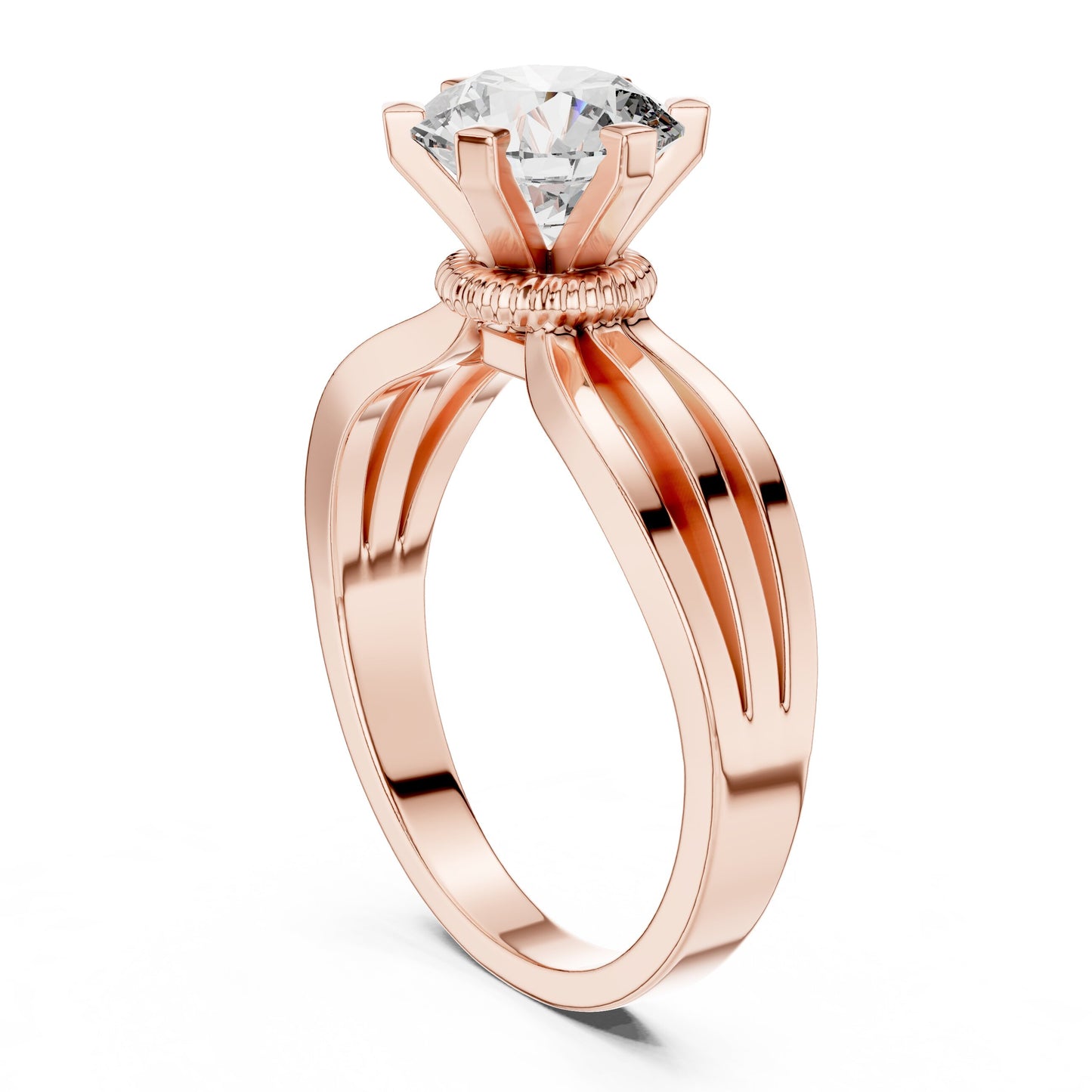 Round Solitaire Lab Grown Diamond Ring