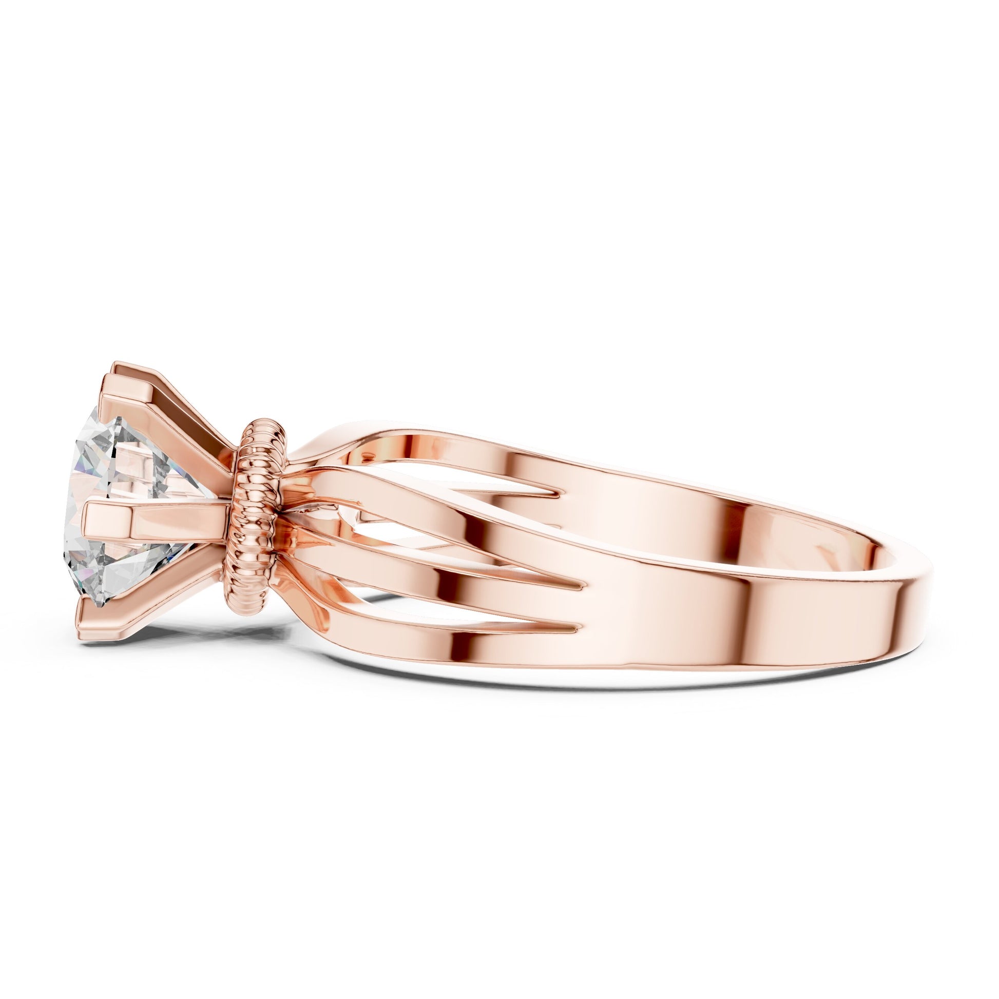 Round Solitaire Lab Grown Diamond Ring