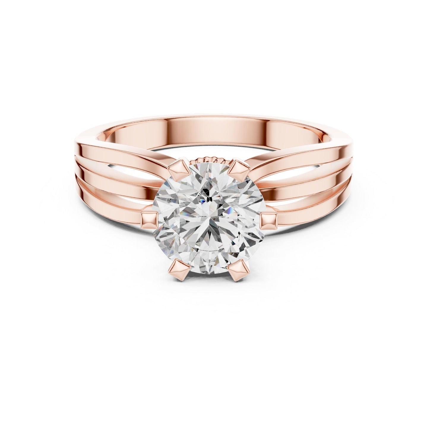 Round Solitaire Lab Grown Diamond Ring