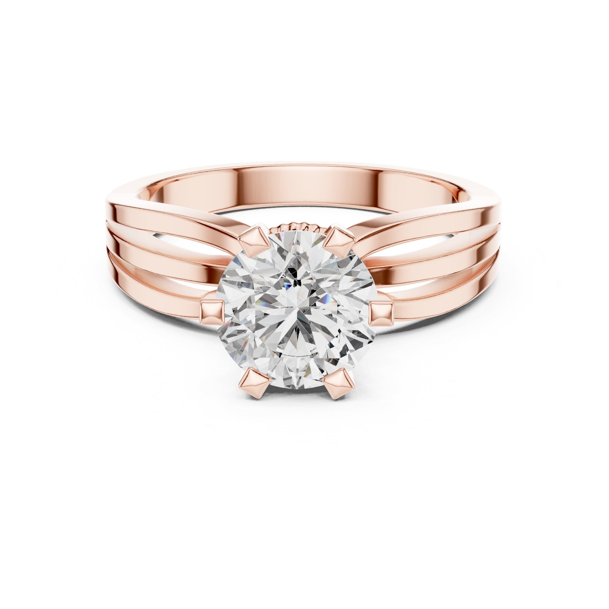 Round Solitaire Lab Grown Diamond Ring