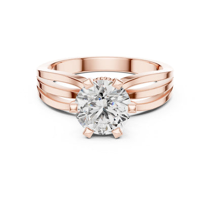 Round Solitaire Lab Grown Diamond Ring