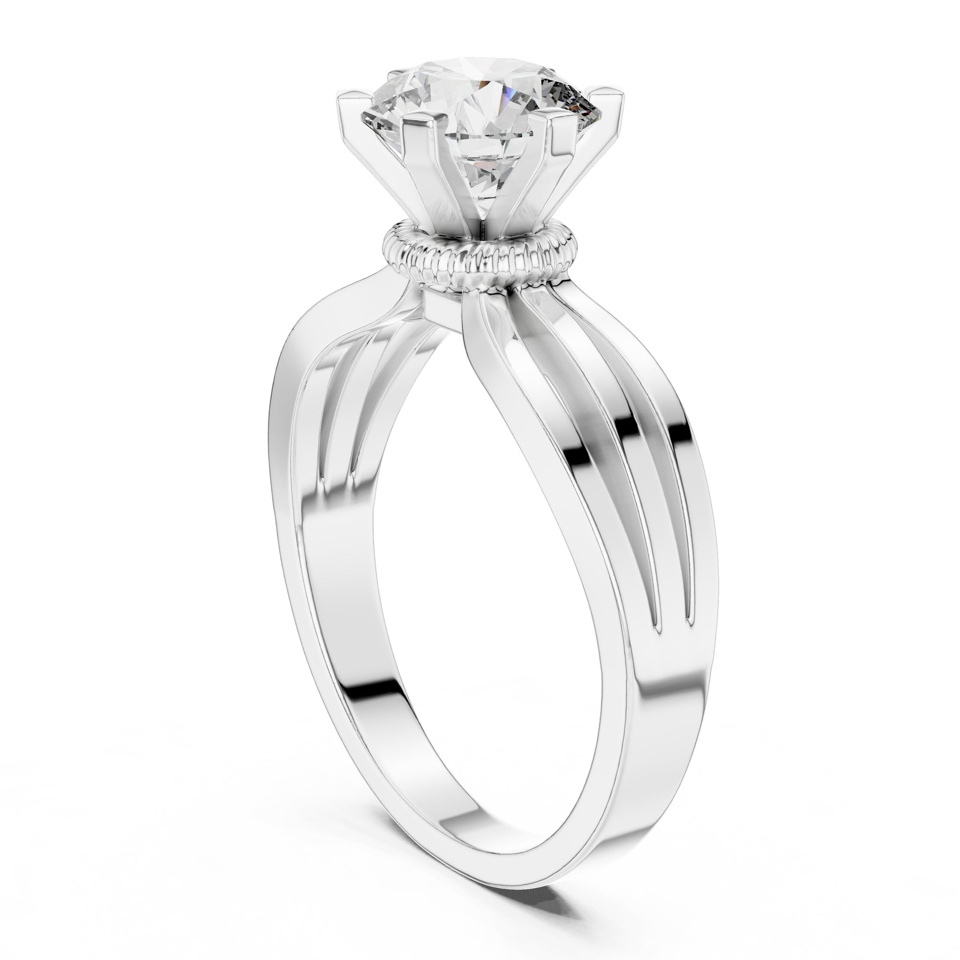 Round Solitaire Lab Grown Diamond Ring