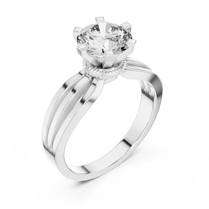 Round Solitaire Lab Grown Diamond Ring