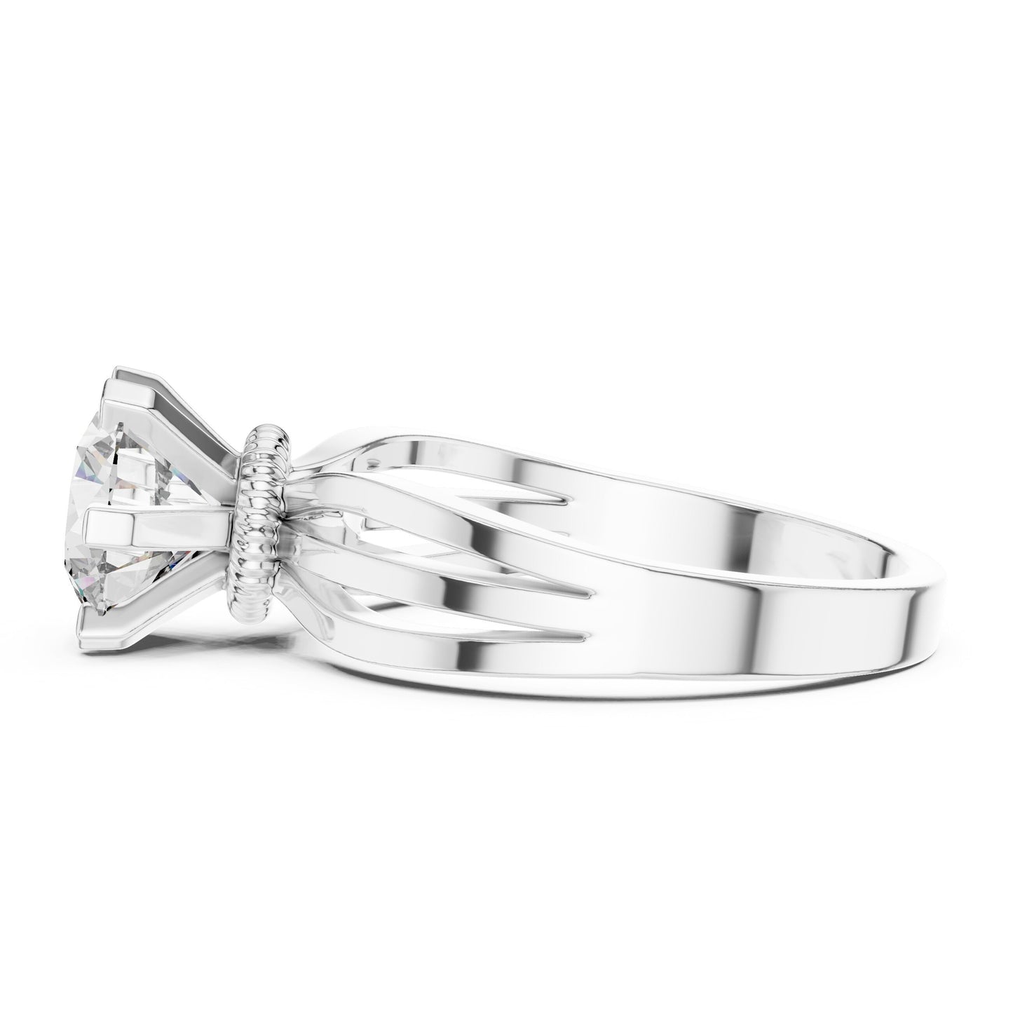 Round Solitaire Lab Grown Diamond Ring