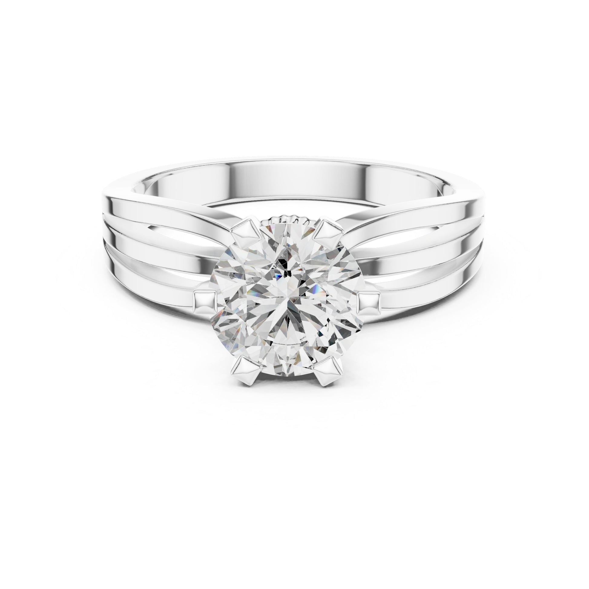 Round Solitaire Lab Grown Diamond Ring