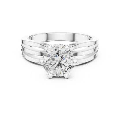 Round Solitaire Lab Grown Diamond Ring