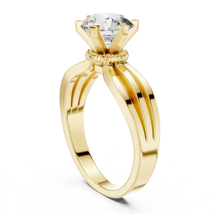 Round Solitaire Lab Grown Diamond Ring