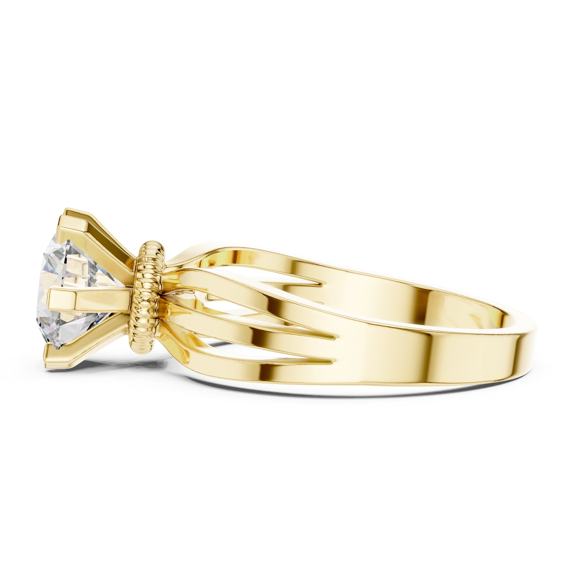 Round Solitaire Lab Grown Diamond Ring