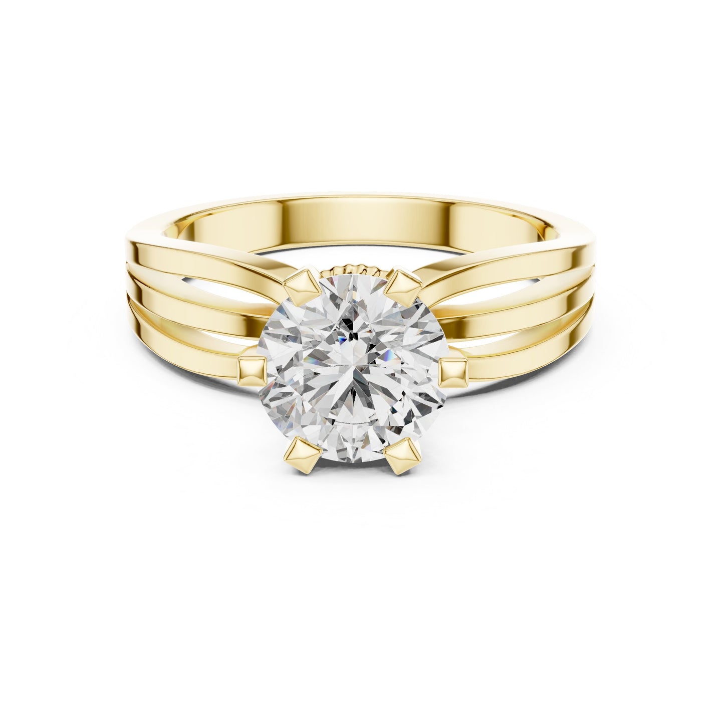 Round Solitaire Lab Grown Diamond Ring