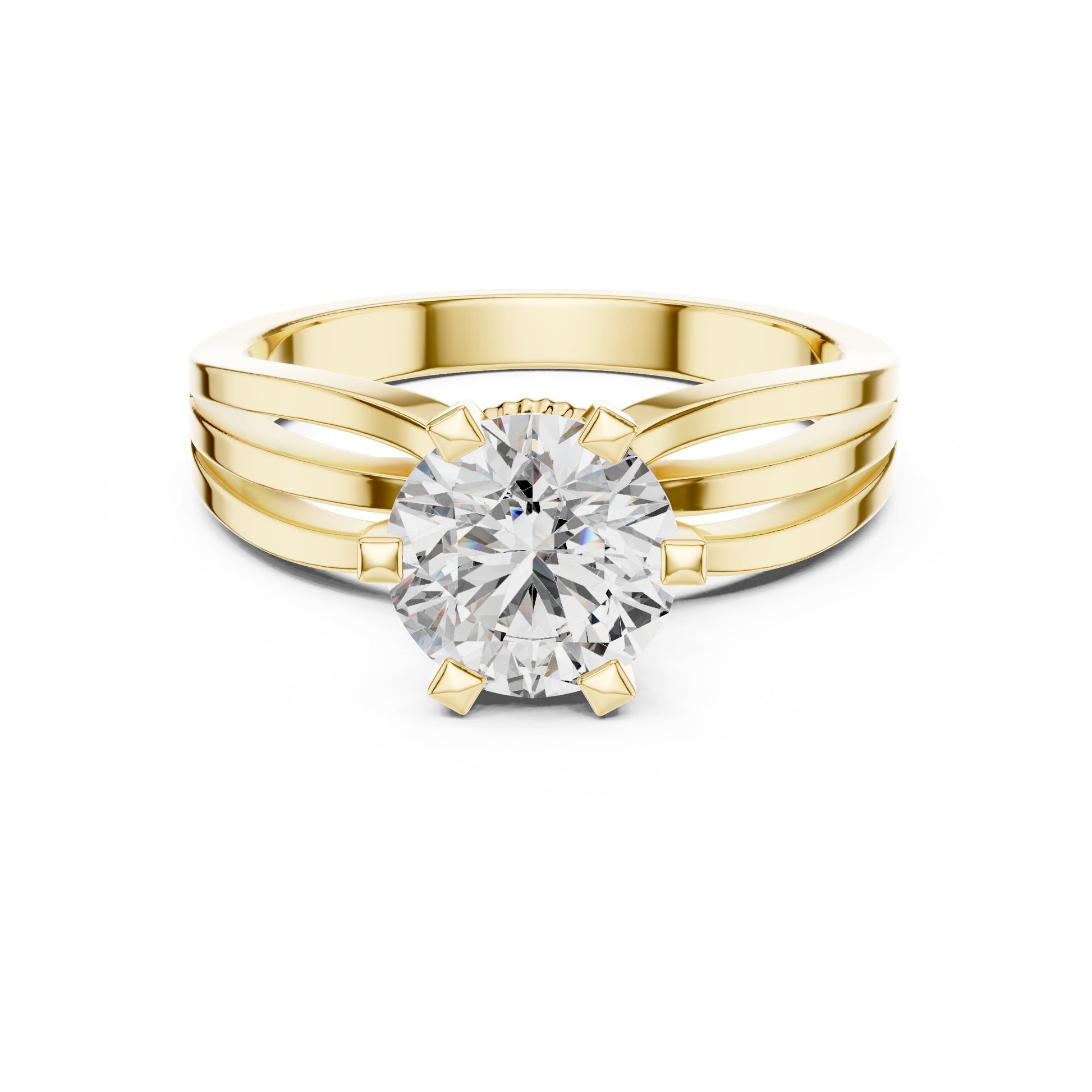 Round Solitaire Lab Grown Diamond Ring