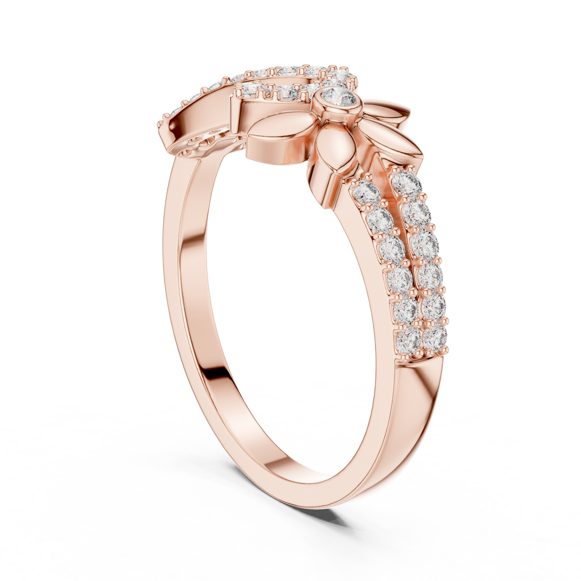 Mixed Shape Lab Grown Diamond Halo Ring