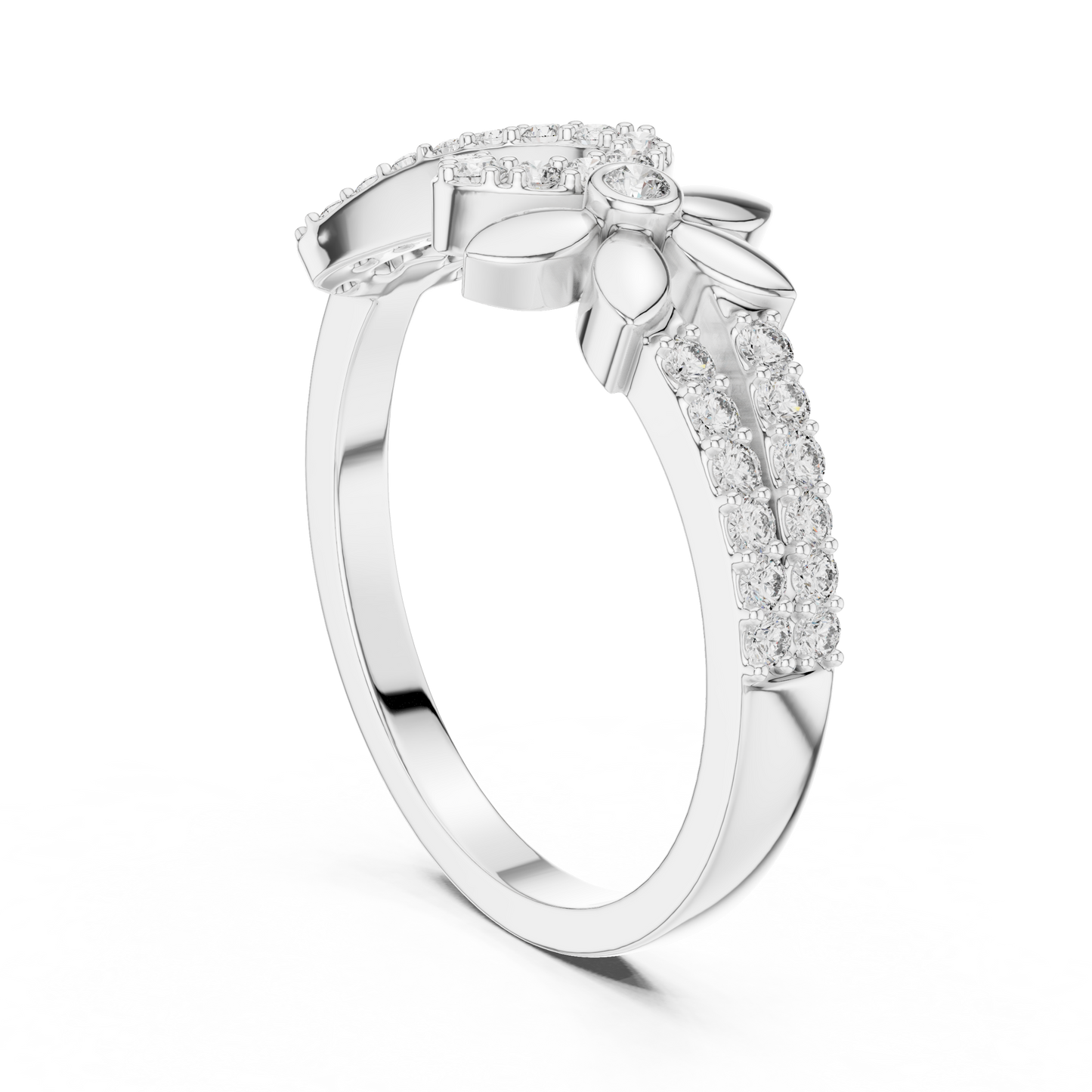 Mixed Shape Lab Grown Diamond Halo Ring