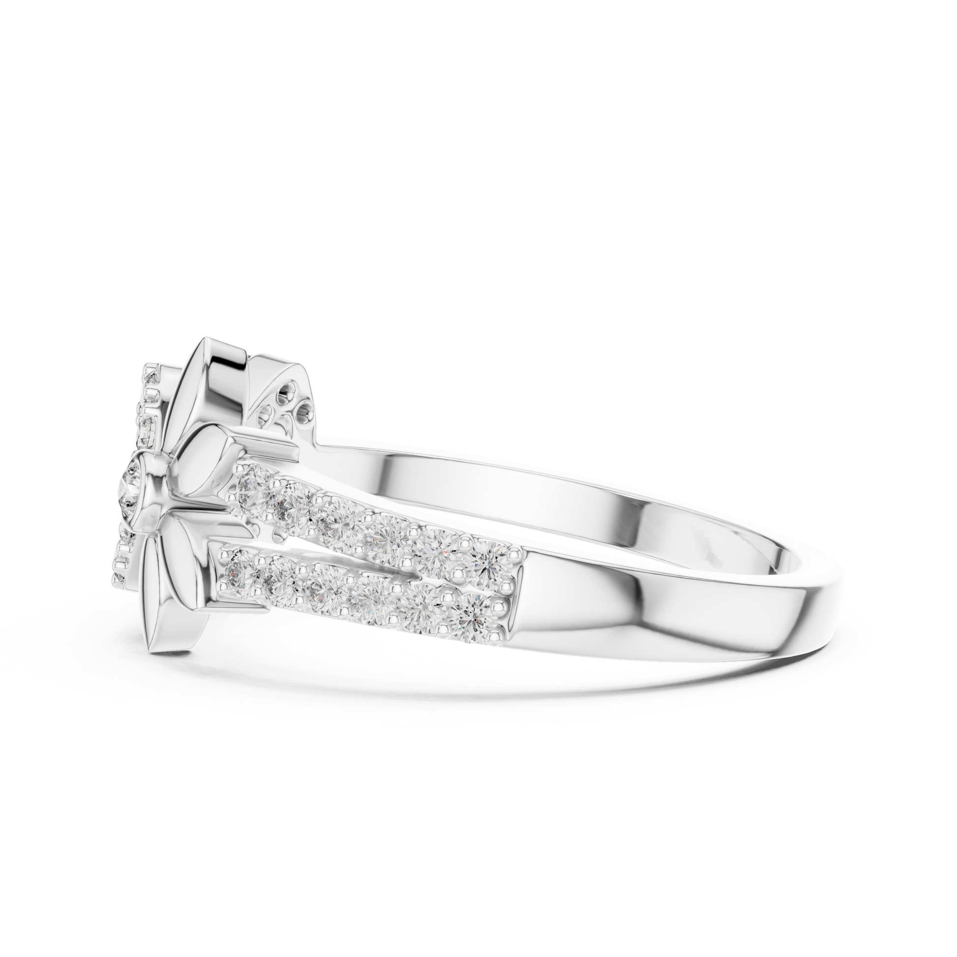 Mixed Shape Lab Grown Diamond Halo Ring
