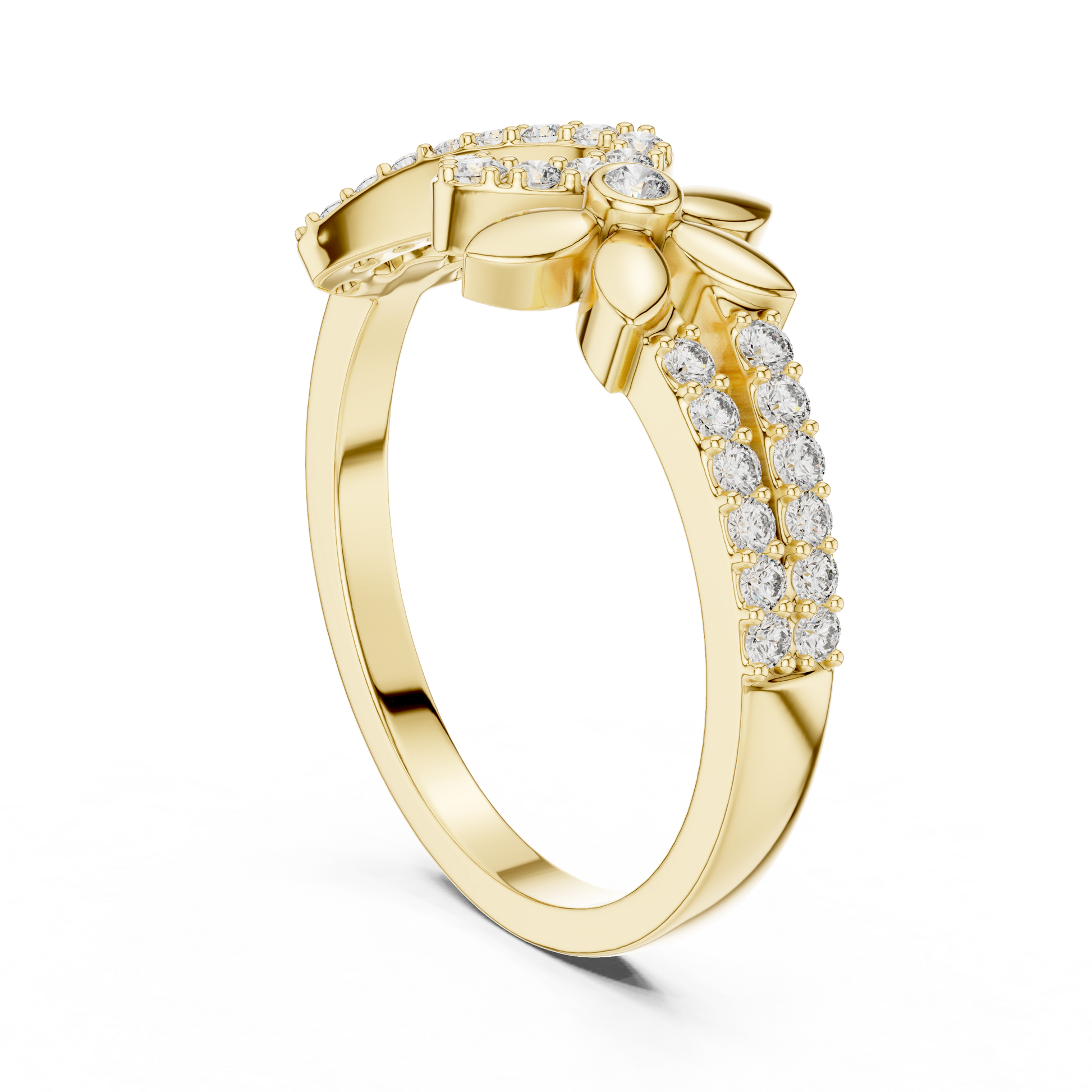 Mixed Shape Lab Grown Diamond Halo Ring
