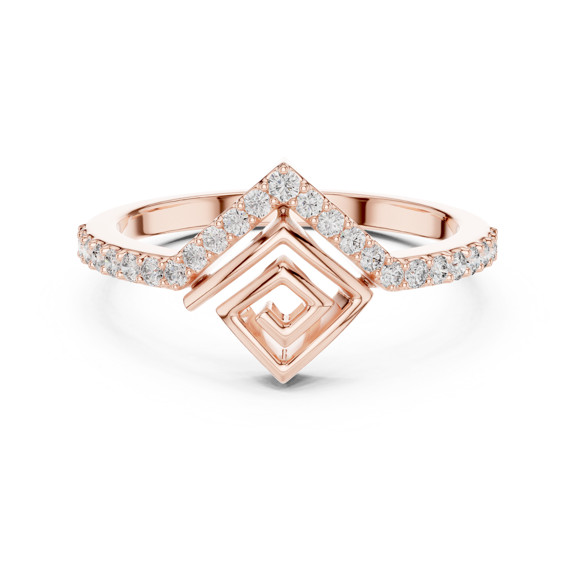Mixed Shape Lab Grown Diamond Halo Ring