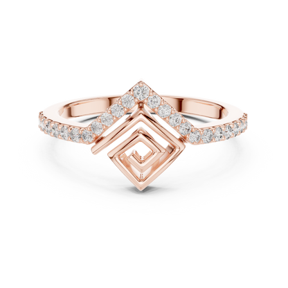 Mixed Shape Lab Grown Diamond Halo Ring