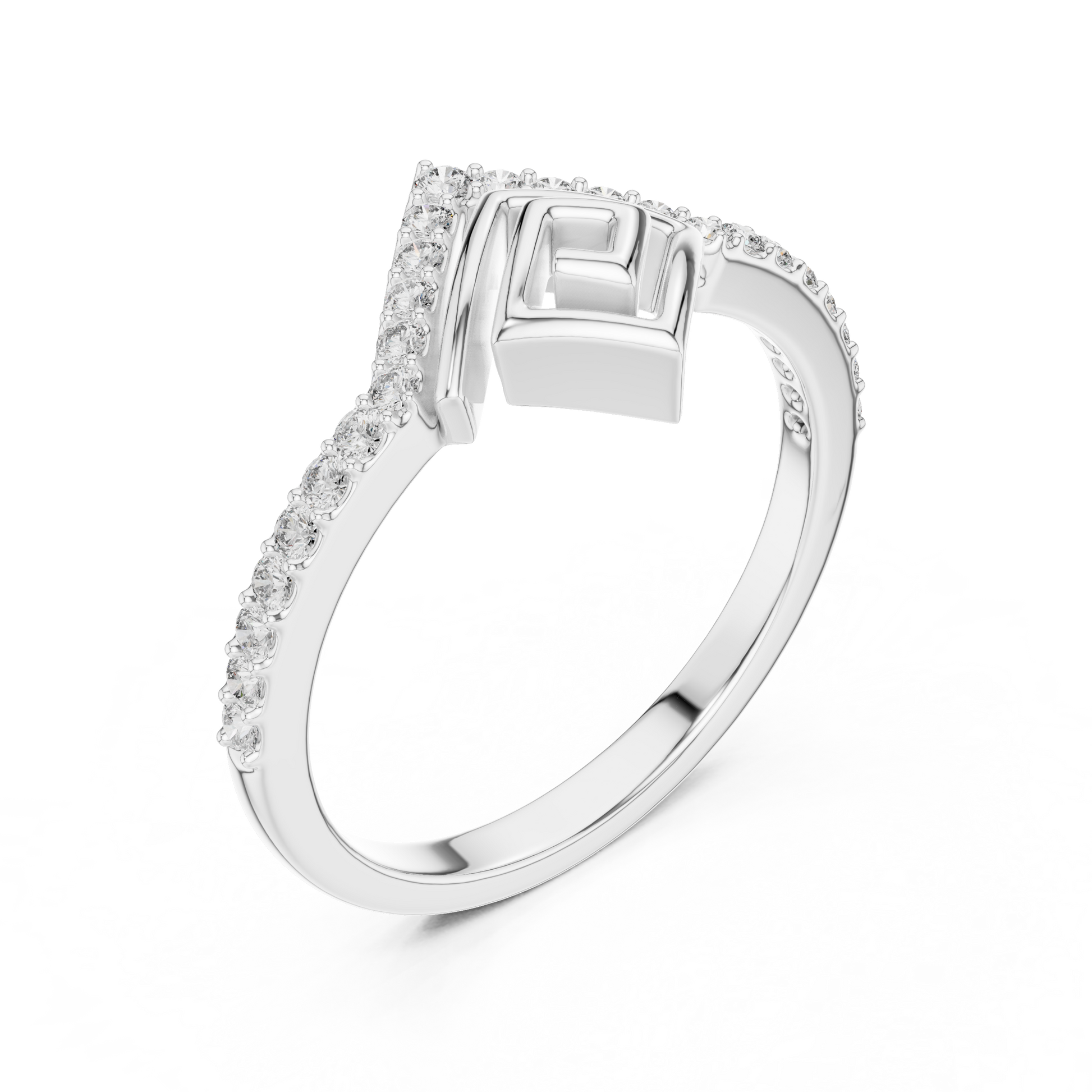 Mixed Shape Lab Grown Diamond Halo Ring