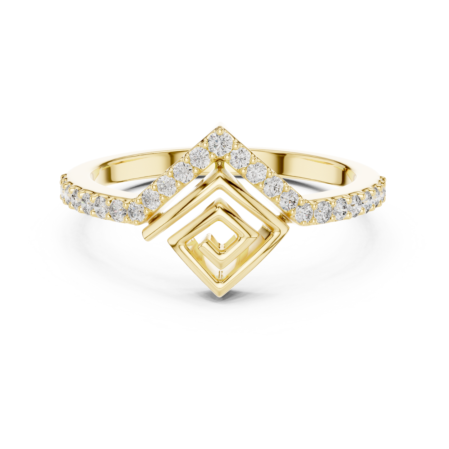 Mixed Shape Lab Grown Diamond Halo Ring
