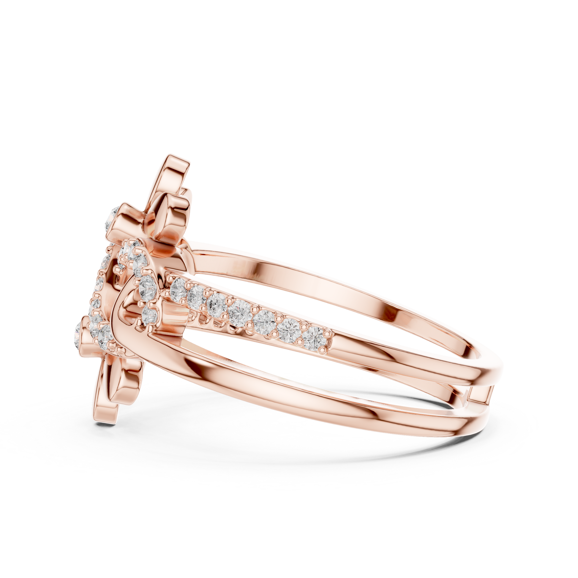 Round Halo Lab Grown Diamond Ring