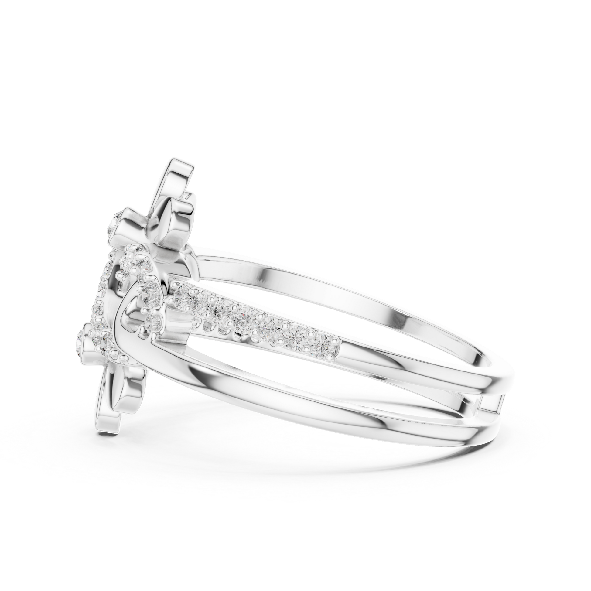 Round Halo Lab Grown Diamond Ring