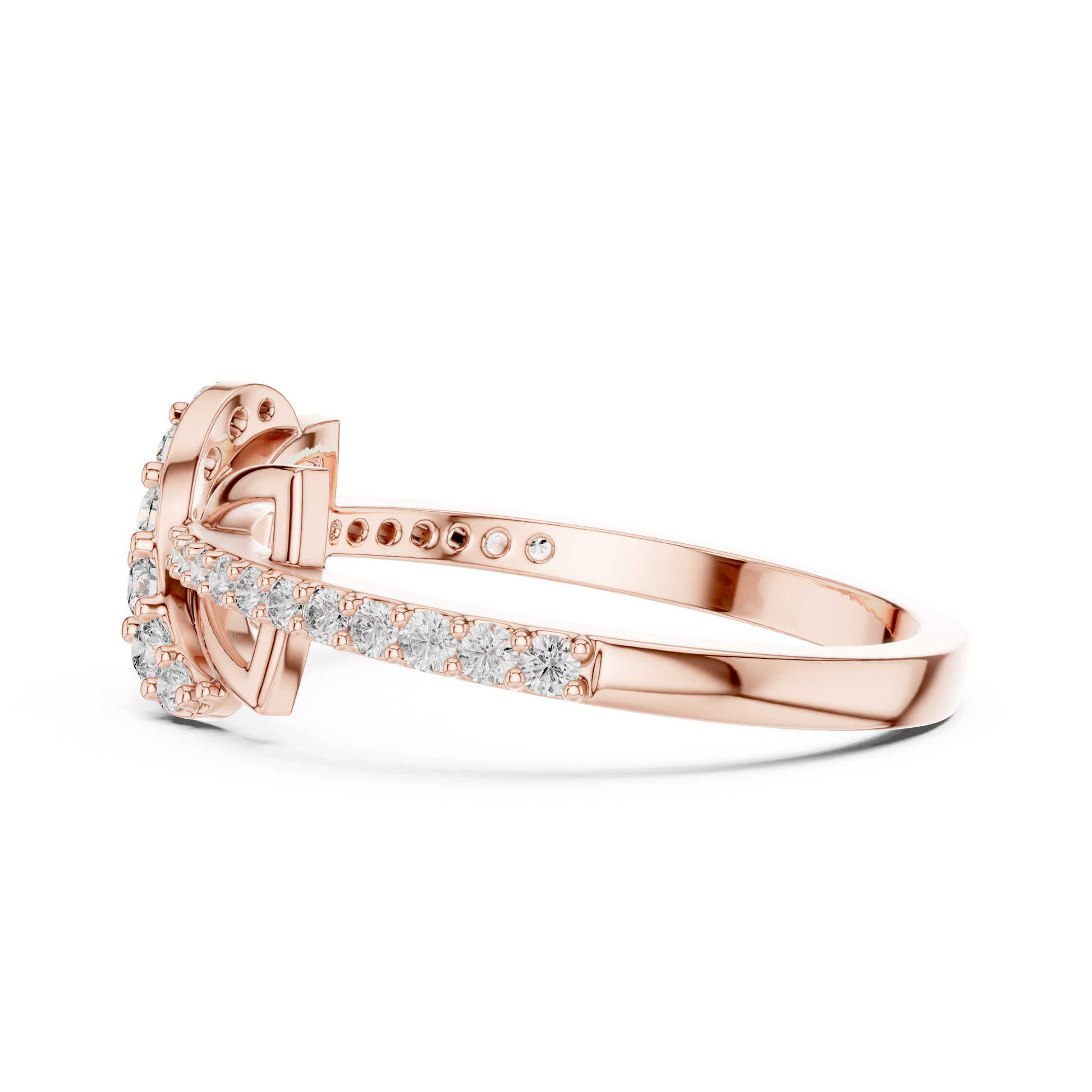 Round Halo Lab Grown Diamond Ring