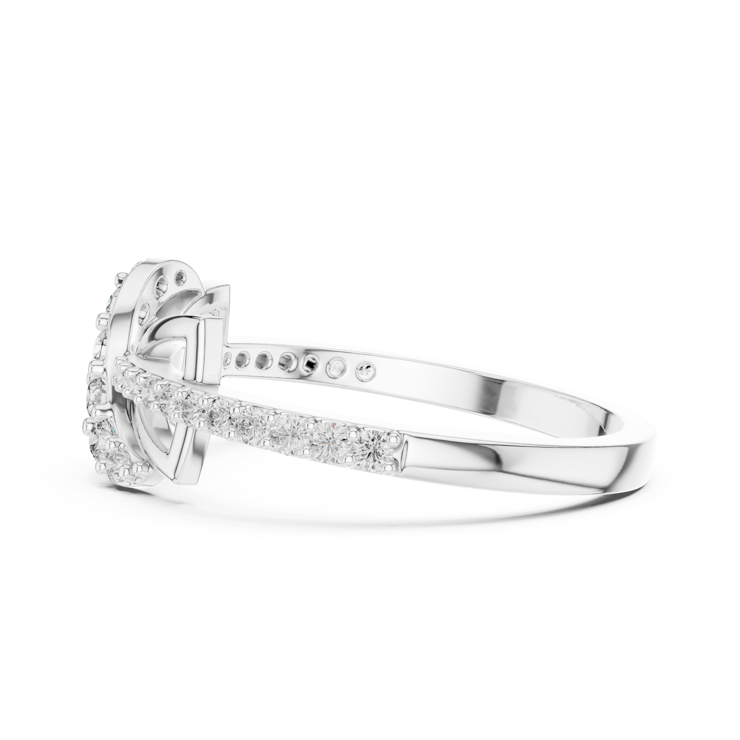 Round Halo Lab Grown Diamond Ring