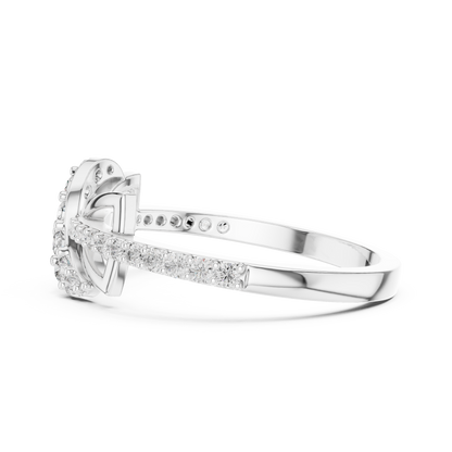 Round Halo Lab Grown Diamond Ring