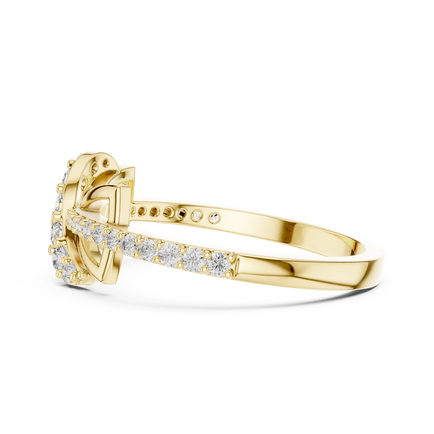 Round Halo Lab Grown Diamond Ring