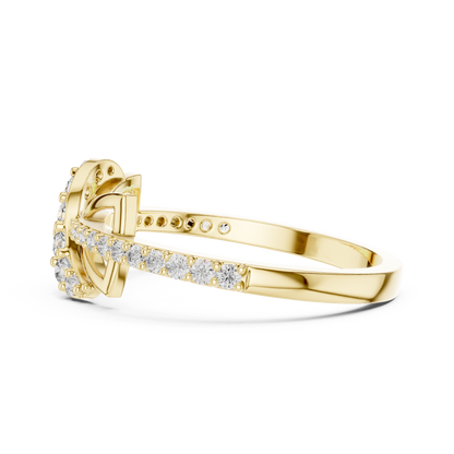Round Halo Lab Grown Diamond Ring