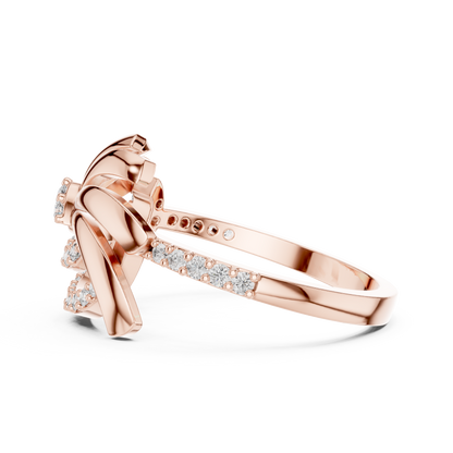 Round Halo Lab Grown Diamond Ring