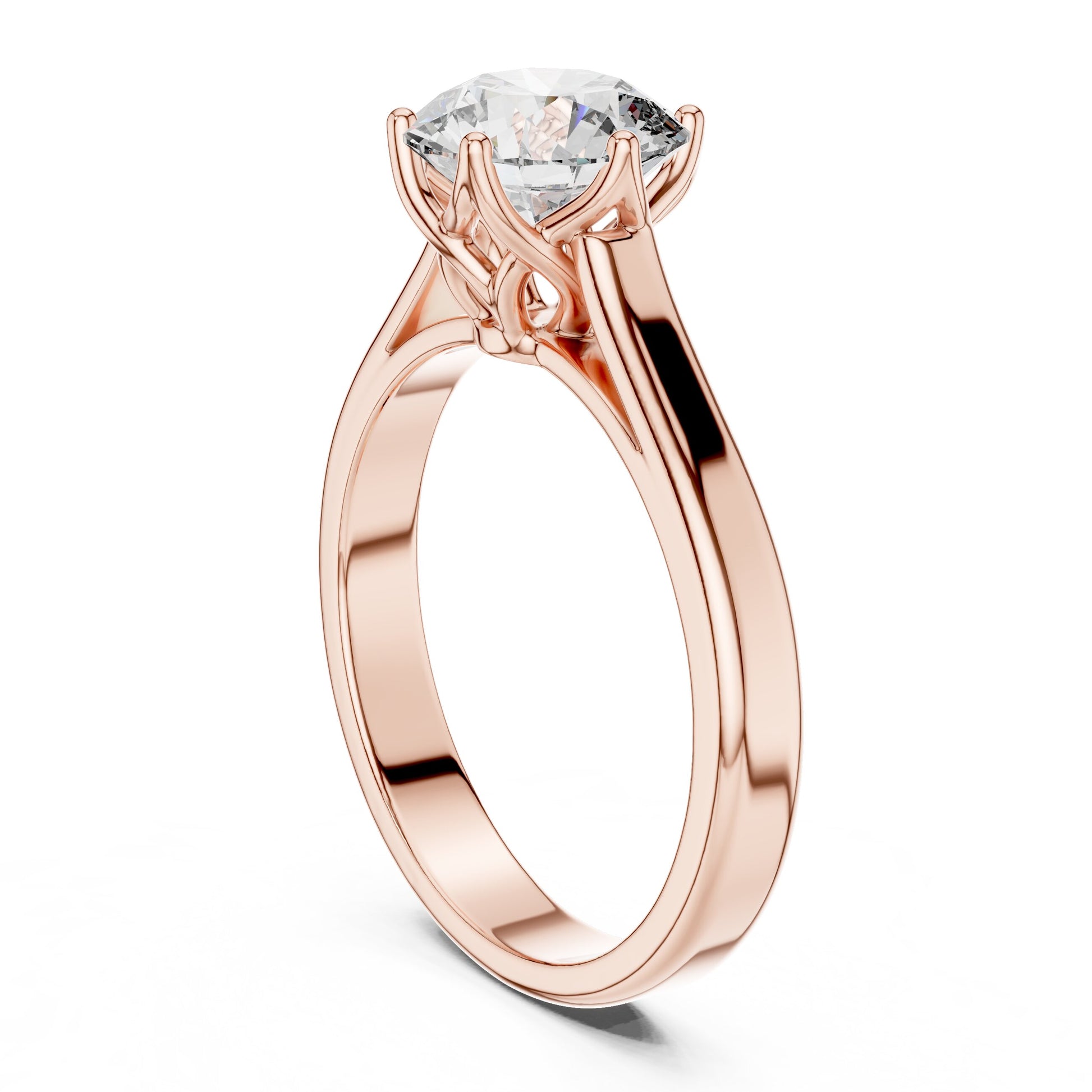 Round Solitaire Lab Grown Diamond Ring