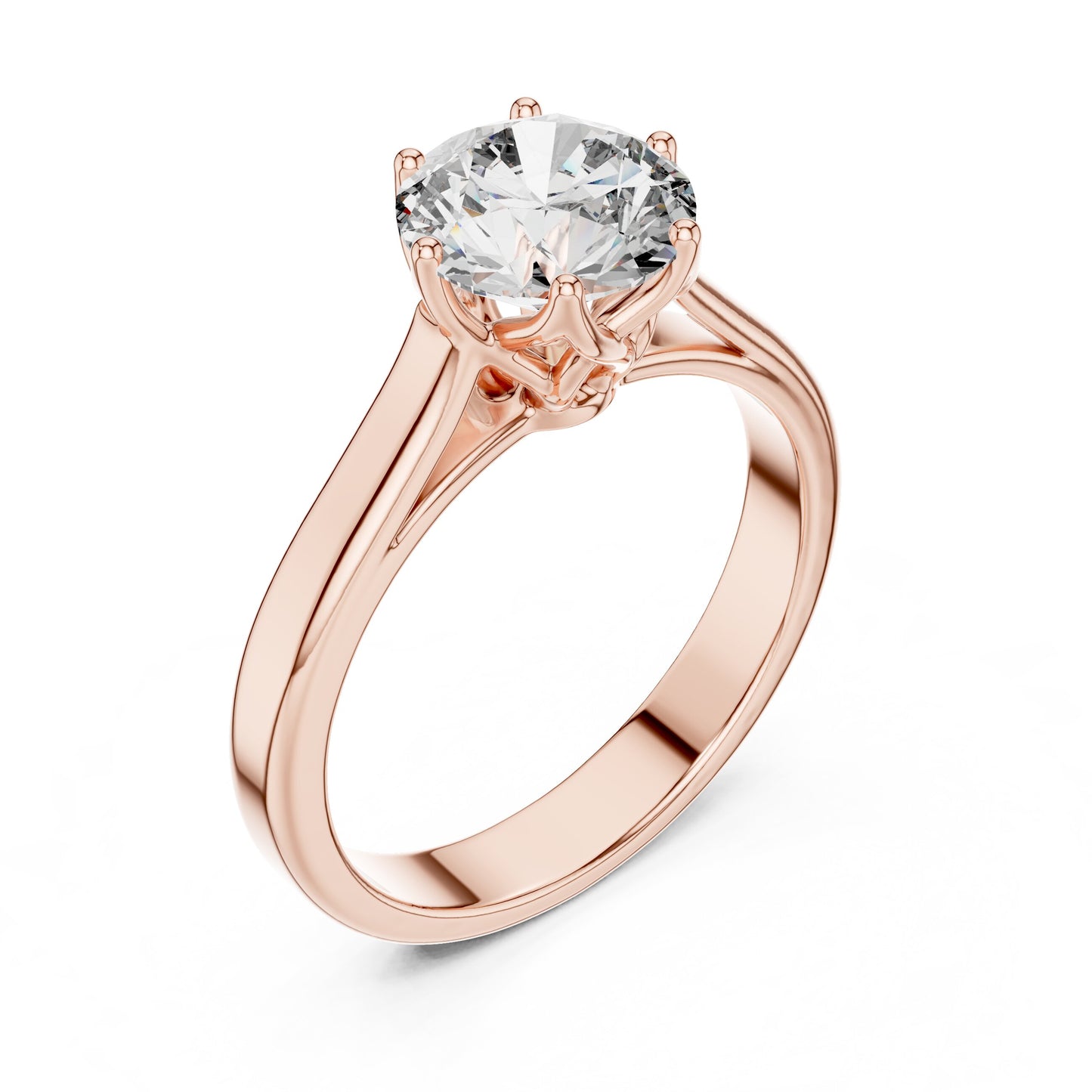Round Solitaire Lab Grown Diamond Ring