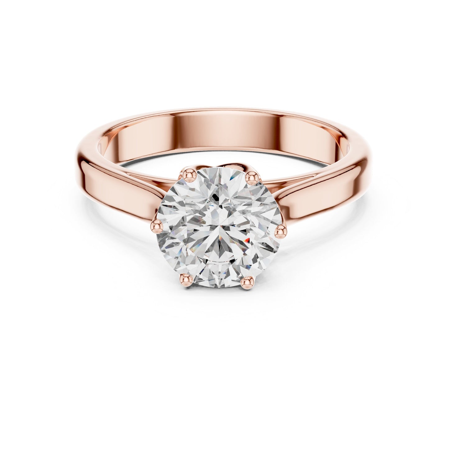Round Solitaire Lab Grown Diamond Ring