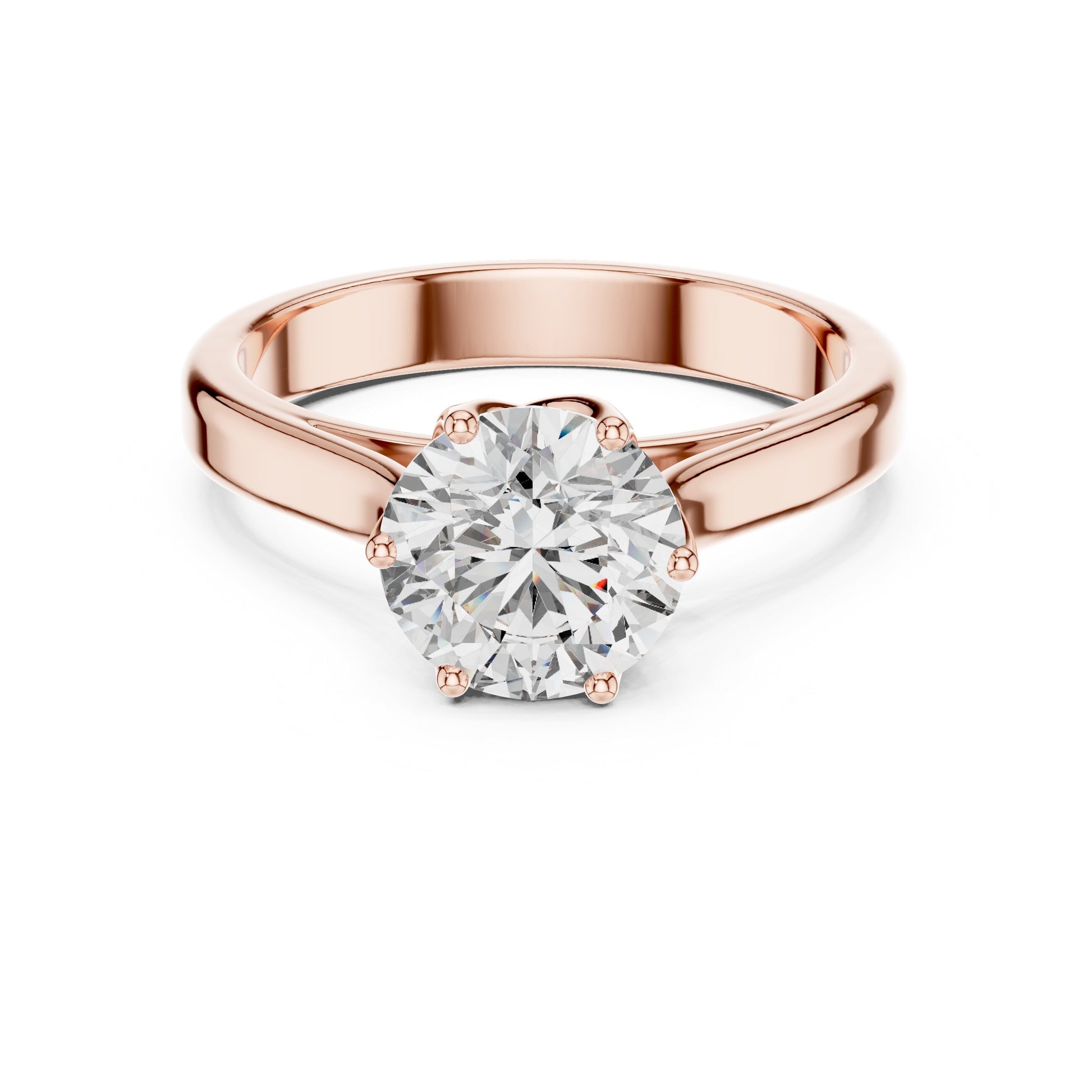 Round Solitaire Lab Grown Diamond Ring