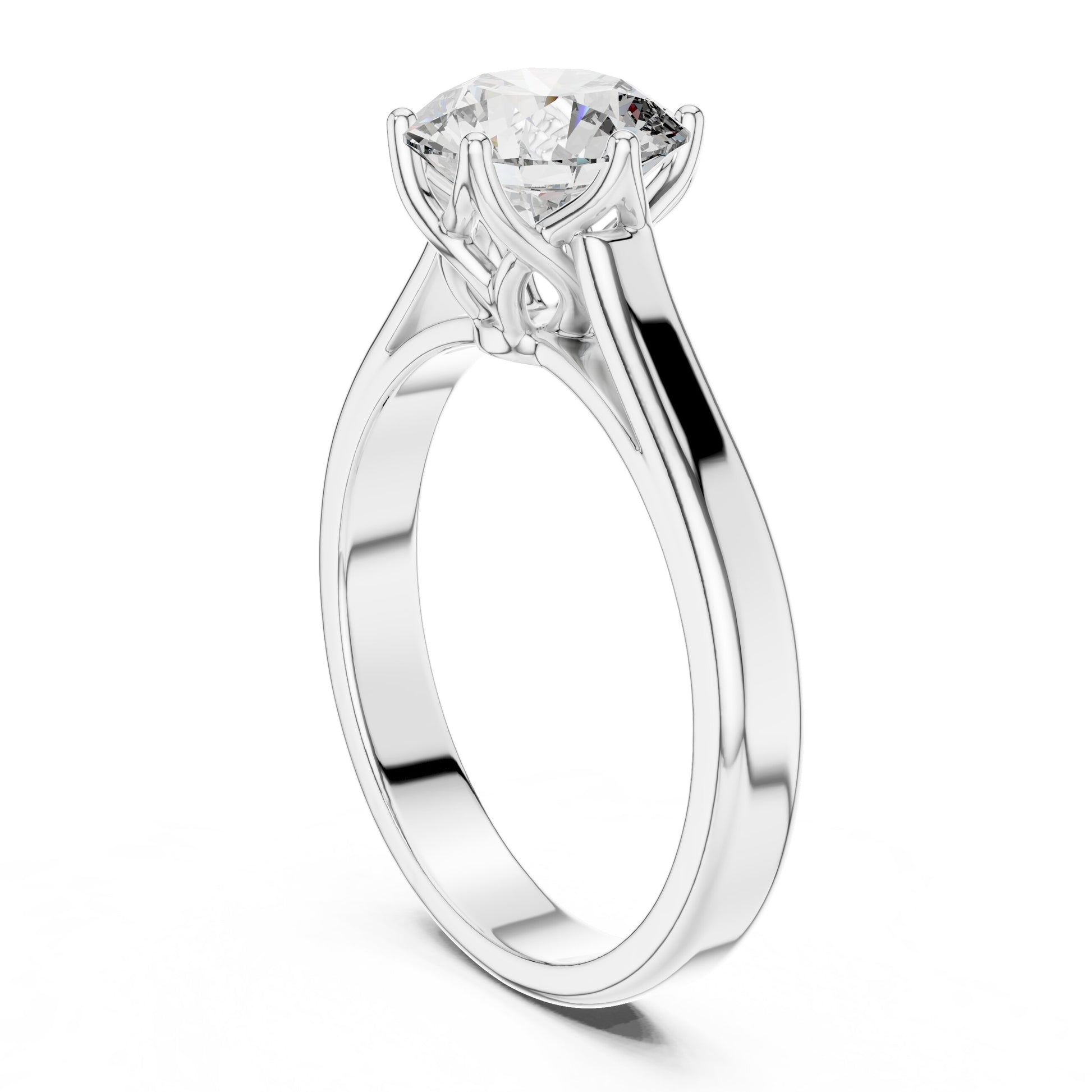 Round Solitaire Lab Grown Diamond Ring